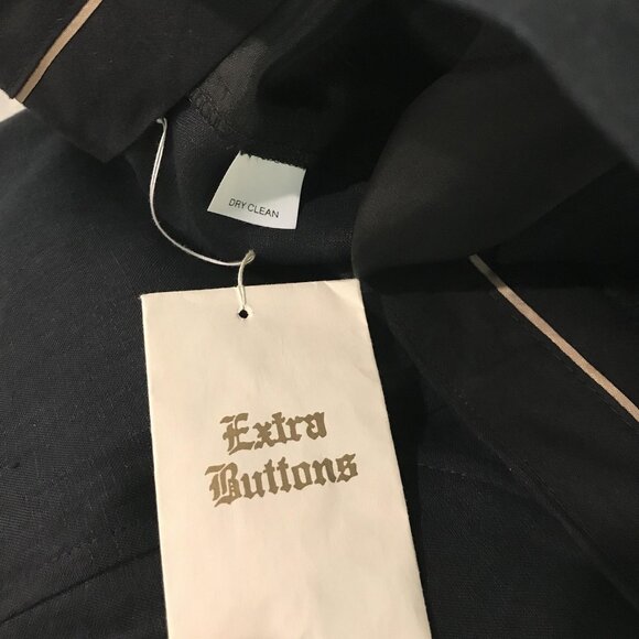 New J Crew Linen Pants Womens Tall 4 Black Wide Leg Trouser Business Formal - Picture 5 of 9